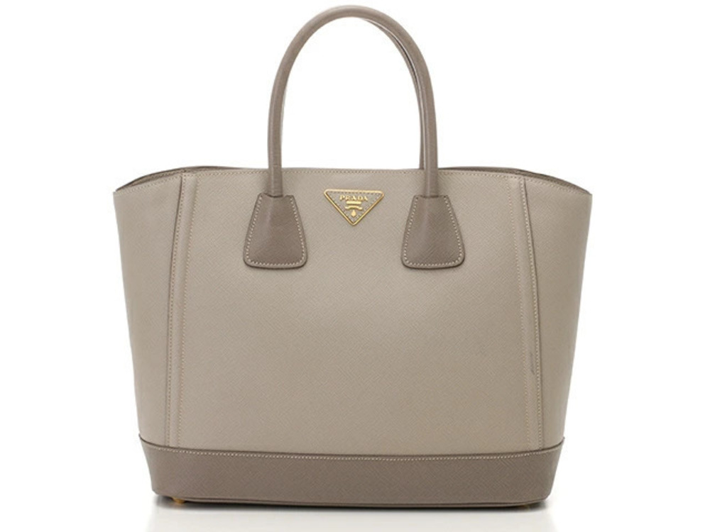 Prada Tote Bag Embossed Leather